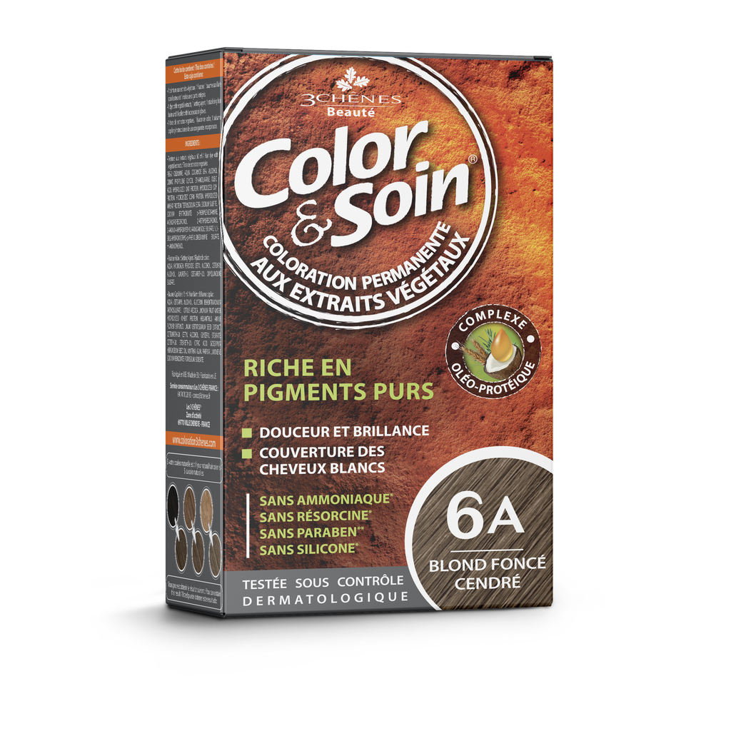 COLOR & SOIN 6A - BLOND FONCÉ CENDRÉ