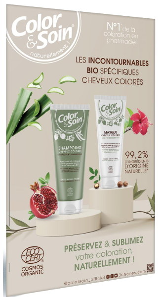 COLOR & SOIN PLV PANNEAU VITRINE SOINS CAPILLAIRES BIO