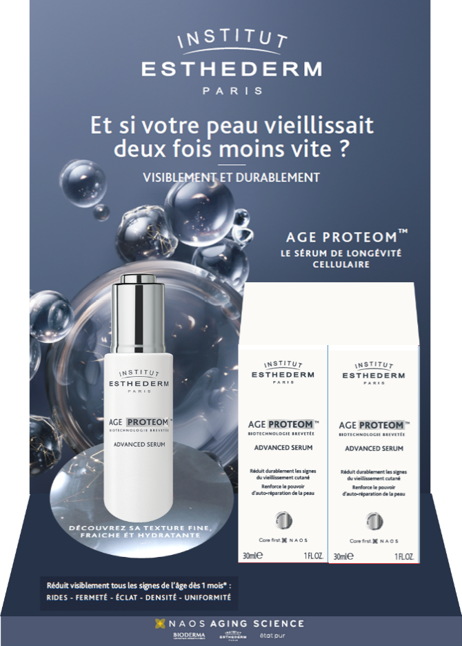 INSTITUT ESTHEDERM  PLV AGE PROTEOM PRESENTOIR COMPTOIR