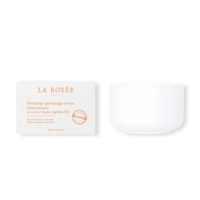 LA ROSEE RECHARGE GOMMAGE CORPS NOURRISSANT AU SUCRE ET AUX HUILES VÉGÉTALES BIO