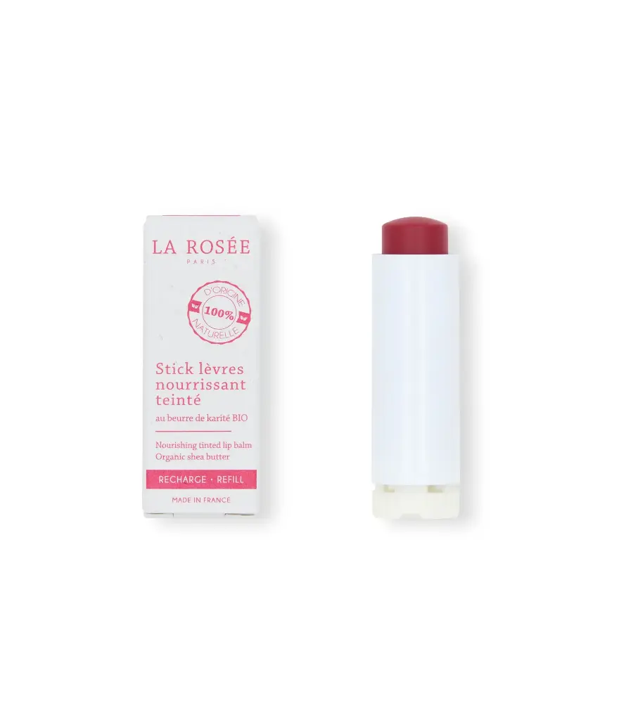 LA ROSEE RECHARGE STICK LEVRES NOURRISSANT TEINTE AU BEURRE DE KARITE BIO 4.5G