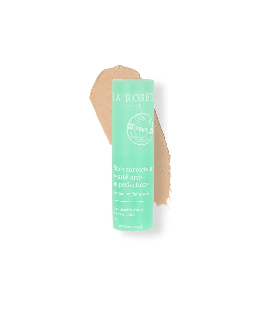 LA ROSEE STICK CORRECTEUR TEINTE ANTI-IMPERFECTIONS RECHARGEABLE AU ZINC