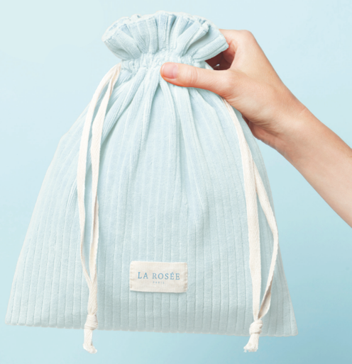 LA ROSEE GIFT Pochon velour côtelé 