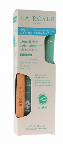 LA ROSEE Kit dentifrice + brosse à dents 