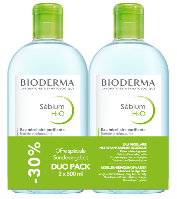 BIODERMA SEBIUM H2O DUO (RECYC) -30% 2x500 ml 