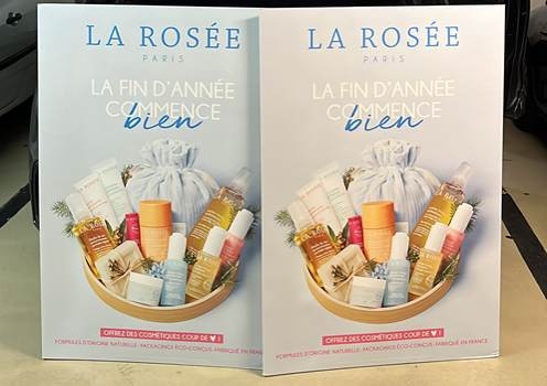 LA ROSEE PLV PANNEAU VITRINE NOEL 