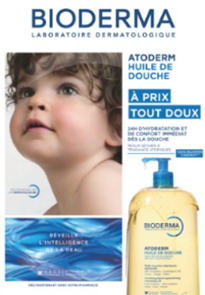 BIODERMA PLV PANNEAU VITRINE ATODERM HUILE DE DOUCHE FR