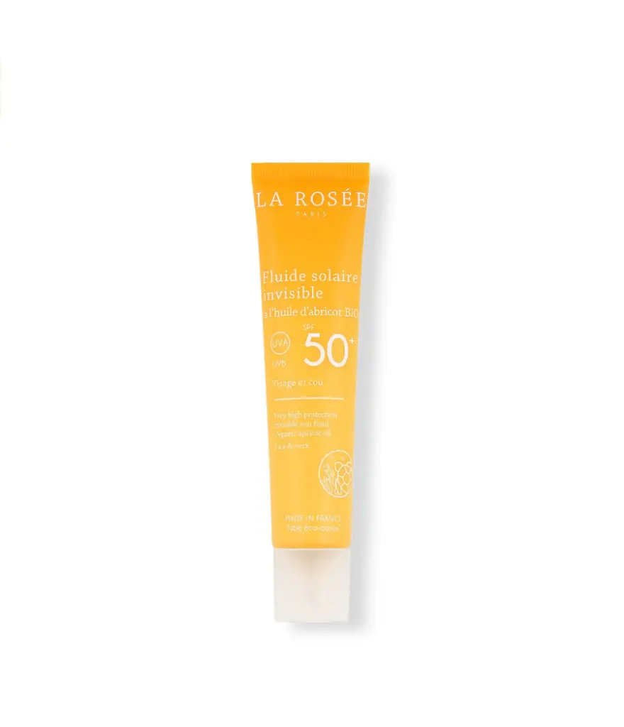 LA ROSEE FLUIDE SOLAIRE INVISIBLE A L'HUILE D'ABRICOT BIO SPF 50+ 40ml