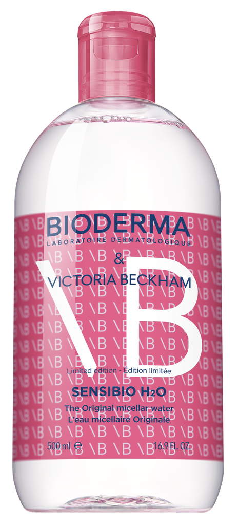 BIODERMA SENSIBIO H20 500ml Série 30ans Victoria Beckam + SAMPLE HUILE DE DOUCHE
