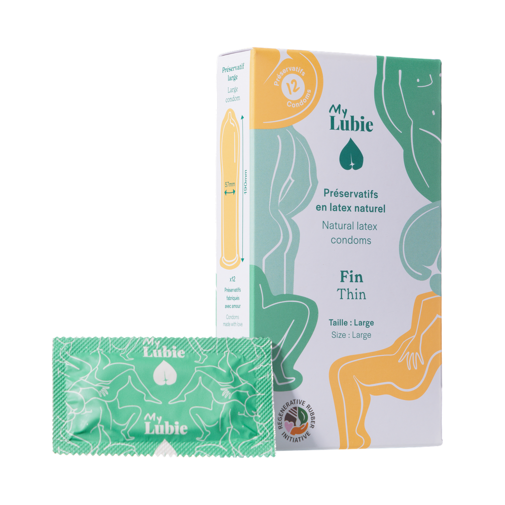 MY LUBIE PRESERVATIFS EN LATEX NATUREL ET EQUITABLE LARGE 12 UNITES