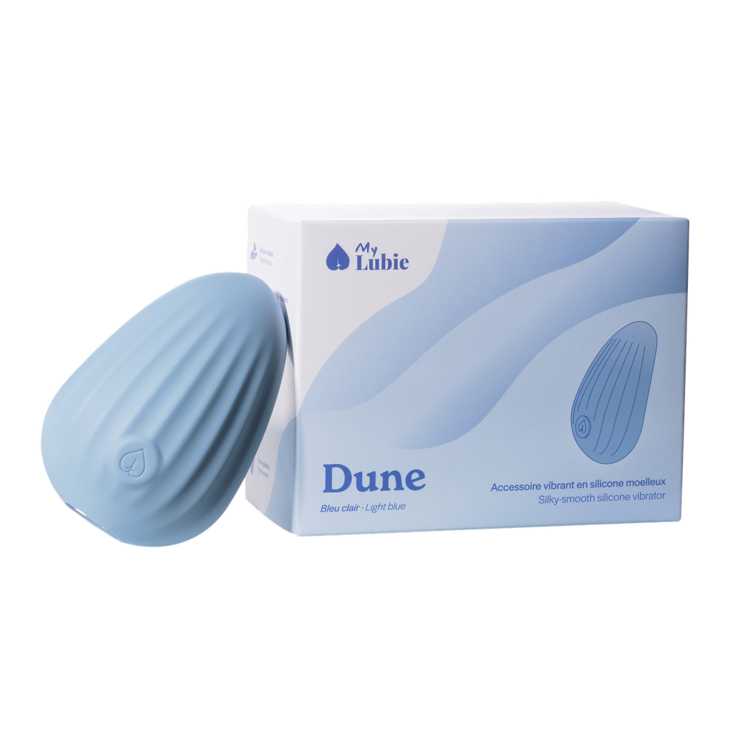 My Lubie Dune – Galet vibrant en silicone moelleux – Bleu clair