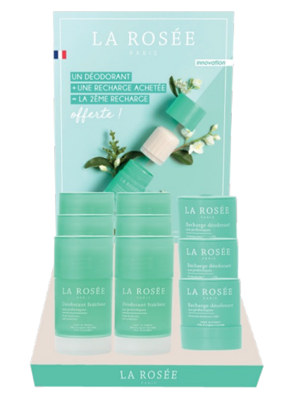 LA ROSEE PLV PRESENTOIR DE COMPTOIR DEODORANT + RECHARGE 