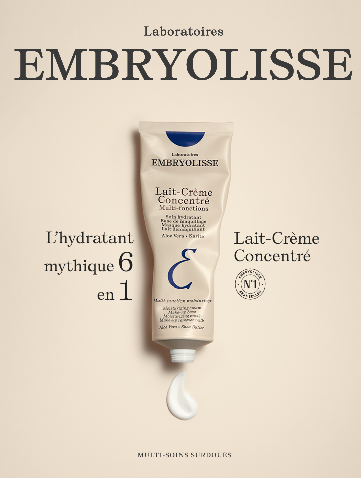 EMBRYOLISSE PLV PANNEAU VITRINE LAIT CREME CONCENTRE