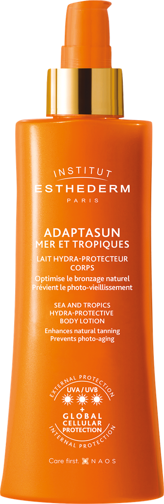 Institut Esthederm Adaptasun Mer & Tropiques – Lait Protecteur Corps Soleil Fort 3 soleils – 200 ml